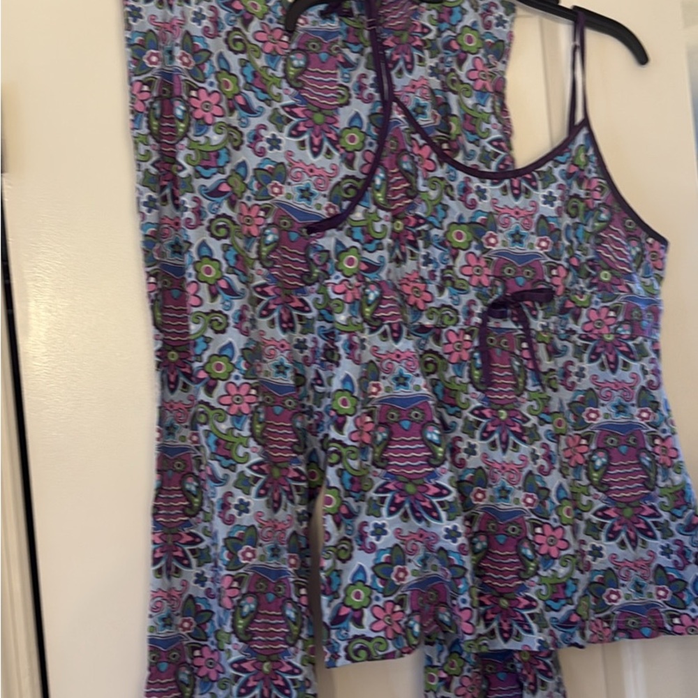 Owl Print Pajama Set